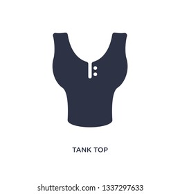 tank top isolated icon. Simple element illustration from clothes concept. tank top editable logo symbol design on white background. Can be use for web and mobile.