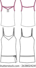 Tank top ladies fashion vector illustration