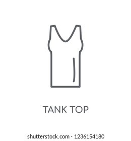 Tank top linear icon. Modern outline Tank top logo concept on white background from Clothes collection. Suitable for use on web apps, mobile apps and print media.