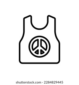 Tank Top Outline Icon Vector Illustration