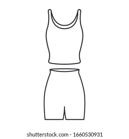 Tank top and shirt icon. Top and bottom clothes symbol modern, simple, vector, icon for website design, mobile app, ui. Vector Illustration