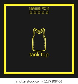 tank top sketch vector icon
