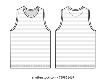 Tank top, sleeveless shirt  illustration / border