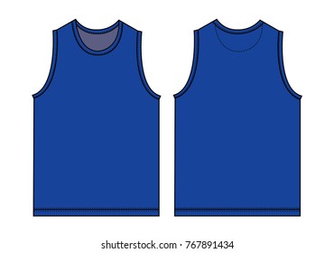 Tank Top, Sleeveless Shirt Illustration / Blue