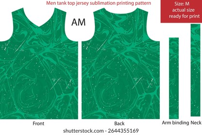 Tank top sublimation jersey print ready pattern 