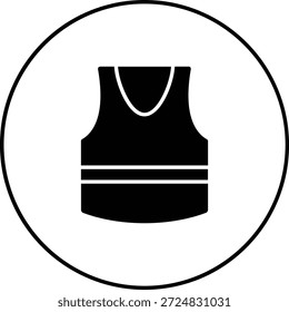Icono de Vector de la parte superior del tanque. Se puede utilizar para aplicaciones de impresión, móviles y de Web.