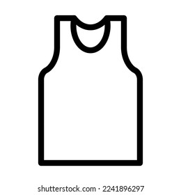 Tank Top Vector Line Icon Design