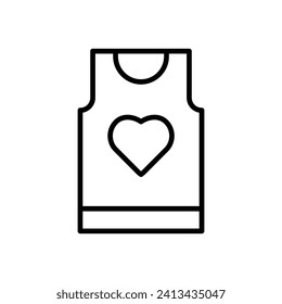 Tank Top Vector Line Icon Design