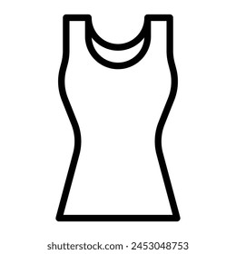 Tank Top Vector Line Icon Design