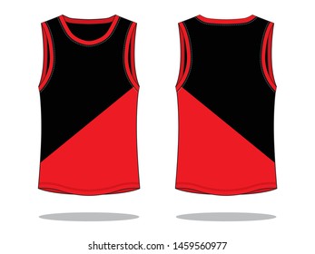 Tank Tops Design Vector (Black / Red)
: Graphic Lines