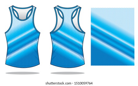 Tank Tops Design Vector (Blue Color)
: Pattern Graphic Lines