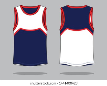 Tank Tops Design Vector 
: Front and Back View 