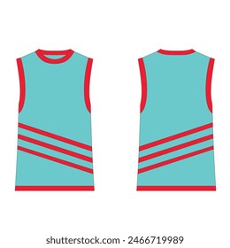 Tank tops  technical drawing fashion flat sketch vector illustration template front and back views.