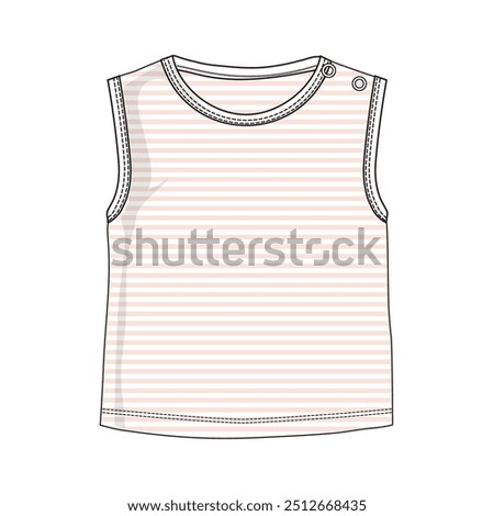 Tank tops vector illustration template for kids