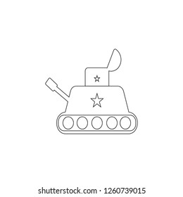 Tank toy icon. Toy element icon. Premium quality graphic design icon. Baby Signs, outline symbols collection icon for websites, web design, mobile app on white background