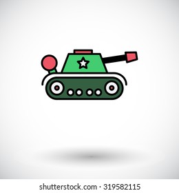 Tank toy icon. Flat vector related icon for web and mobile applications. It can be used as - logo, pictogram, icon, infographic element. Vector Illustration. 