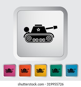 Tank toy icon. Flat vector related icon for web and mobile applications. It can be used as - logo, pictogram, icon, infographic element. Vector Illustration. 
