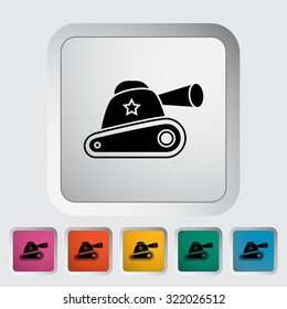 Tank toy icon. Flat vector related icon for web and mobile applications. It can be used as - logo, pictogram, icon, infographic element. Vector Illustration. 
