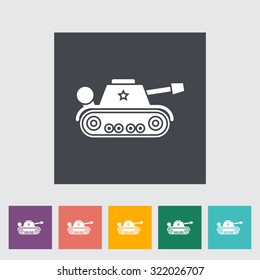Tank toy icon. Flat vector related icon for web and mobile applications. It can be used as - logo, pictogram, icon, infographic element. Vector Illustration. 
