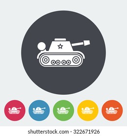 Tank toy icon. Flat vector related icon for web and mobile applications. It can be used as - logo, pictogram, icon, infographic element. Vector Illustration. 