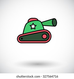 Tank toy icon. Flat vector related icon for web and mobile applications. It can be used as - logo, pictogram, icon, infographic element. Vector Illustration. 