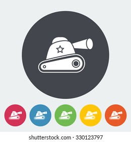 Tank toy icon. Flat vector related icon for web and mobile applications. It can be used as - logo, pictogram, icon, infographic element. Vector Illustration. 