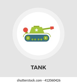 Tank toy icon vector. Flat icon isolated on the white background. Editable EPS file. Vector illustration.