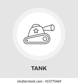 Tank toy icon vector. Flat icon isolated on the white background. Editable EPS file. Vector illustration.