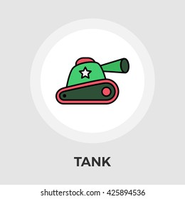 Tank toy icon vector. Flat icon isolated on the white background. Editable EPS file. Vector illustration.