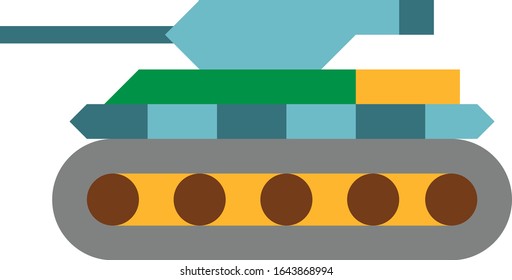 Tank - Transportation icon set. High quality flat vector illustration for website and mobile application.