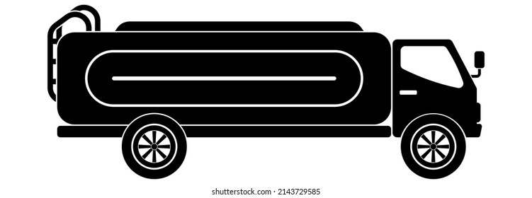 tank truck car icon, tank truck vector sign symbol