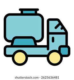 Caminhão-tanque que entrega mercadorias usando combustível ecológico para transporte, logística e entrega por caminhão, transporte de gasolina