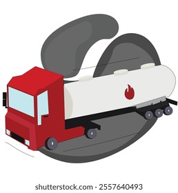 Tank truck, Flammability gasoline. oil tank truck 