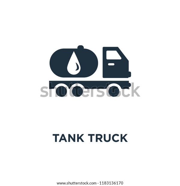 Tank\
truck icon. Black filled vector illustration. Tank truck symbol on\
white background. Can be used in web and\
mobile.