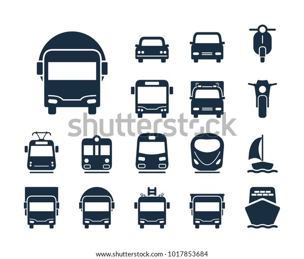 Tank\
truck icon. Collection of transport line\
icons.