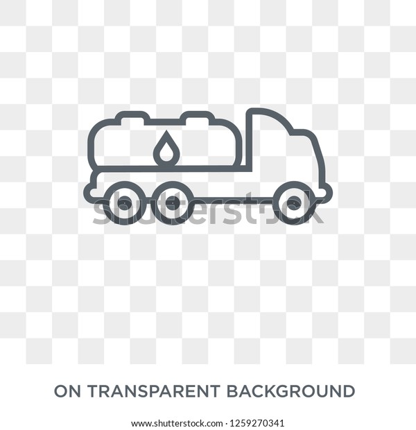 Tank truck icon. Tank truck design concept\
from  collection. Simple element vector illustration on transparent\
background.