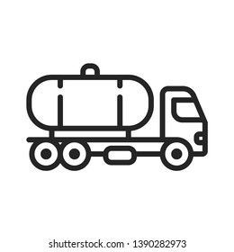 Tank truck icon isolated on white background