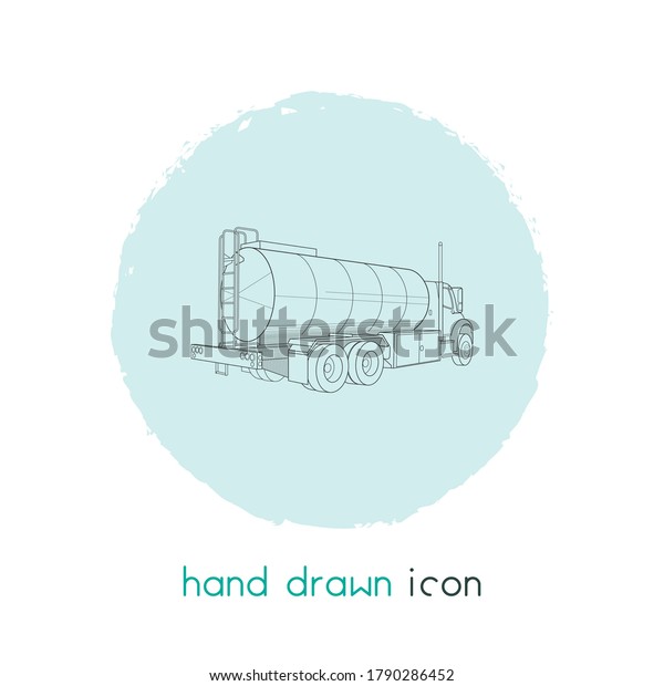 Tank truck icon line element. Vector illustration\
of tank truck icon line isolated on clean background for your web\
mobile app logo design.