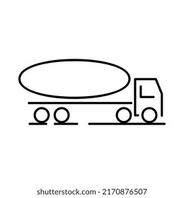 Tank truck icon on a white background. Vector illustration