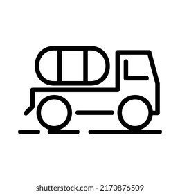 Tank truck icon on a white background. Vector illustration