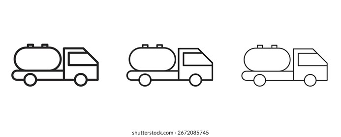 Icono de camión cisterna. Ilustración de elemento simple. Puede ser utilizado para el Web y el móvil.