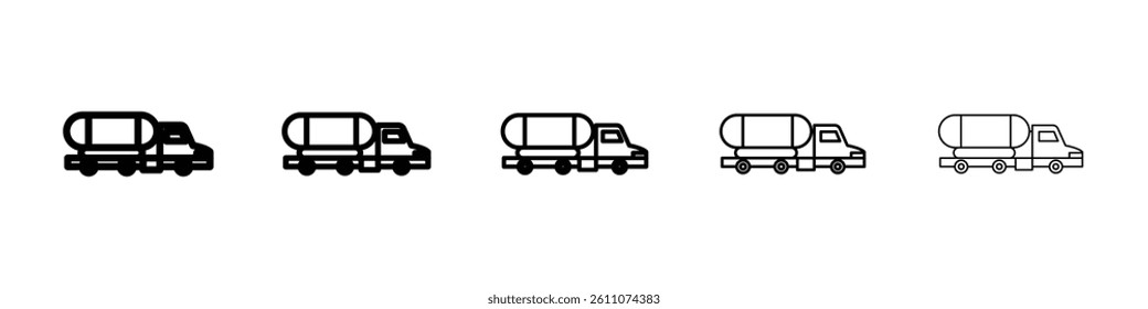 Tank truck icon Symbol mark in Outline style