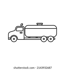 Tank truck icon. transport sign. vector illustration.