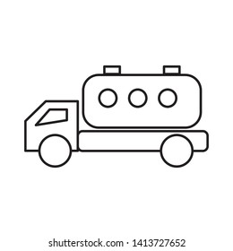 Tank Truck Icon Vector Template