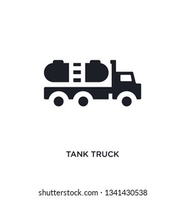 tank truck isolated icon. simple element illustration from construction concept icons. tank truck editable logo sign symbol design on white background. can be use for web and mobile