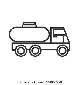 tank truck linear icon. Thin line design