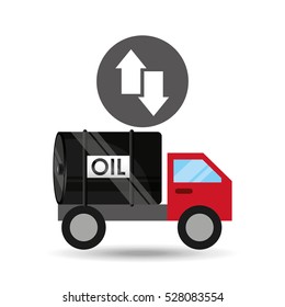 tank truck oil growth low arrow vector illustration eps 10