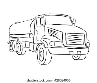 Tank truck vector