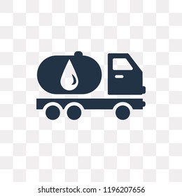 Tank truck vector icon isolated on transparent background, Tank truck transparency concept can be used web and mobile
