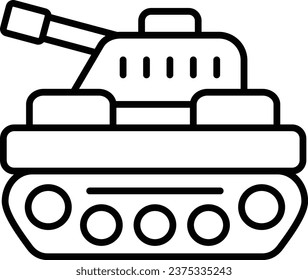 Tank, Vektorsymbol. Kann für Druck-, Mobil- und Web-Anwendungen verwendet werden.